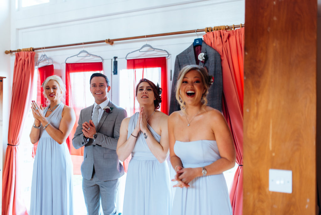 Kent wedding photographer The Ferry House Inn Harty Creative wedding Magical themed wedding DIY wedding crafts book themed Harry Potter Lord of the Rings wedding dress bridesmaids