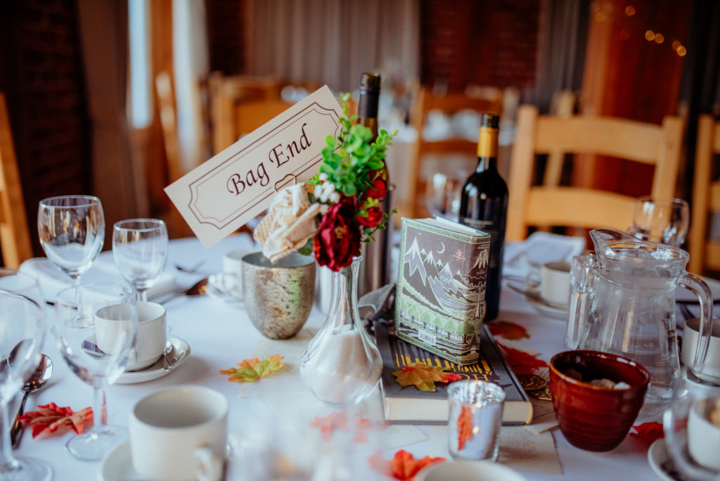 Kent wedding photographer The Ferry House Inn Harty Creative wedding Magical themed wedding DIY wedding crafts book themed Harry Potter Lord of the Rings wedding dress father of the bride bridesmaids DIY table decorations