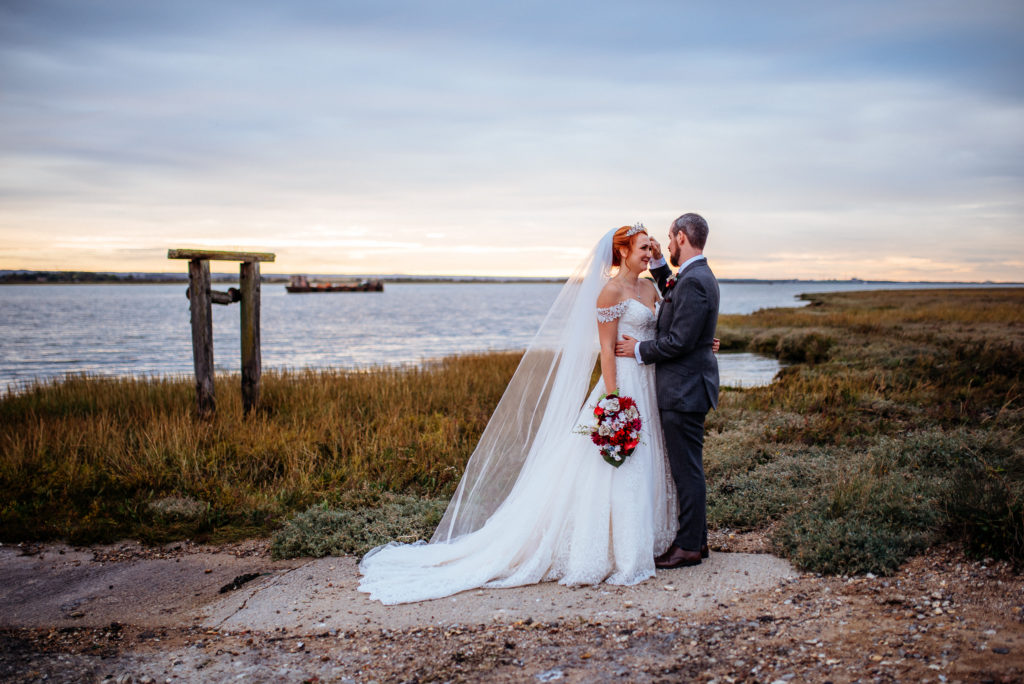 Kent wedding photographer The Ferry House Inn Harty Creative wedding Magical themed wedding DIY wedding crafts book themed Harry Potter Lord of the Rings wedding dress father of the bride candid wedding photos couples portraits