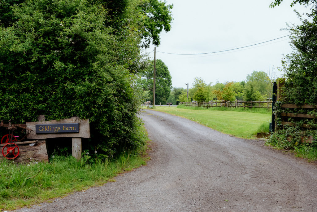 driveway to wedding venue