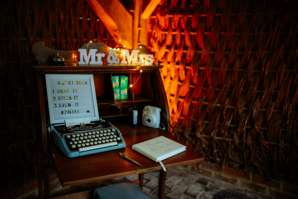 typewriter guestbook