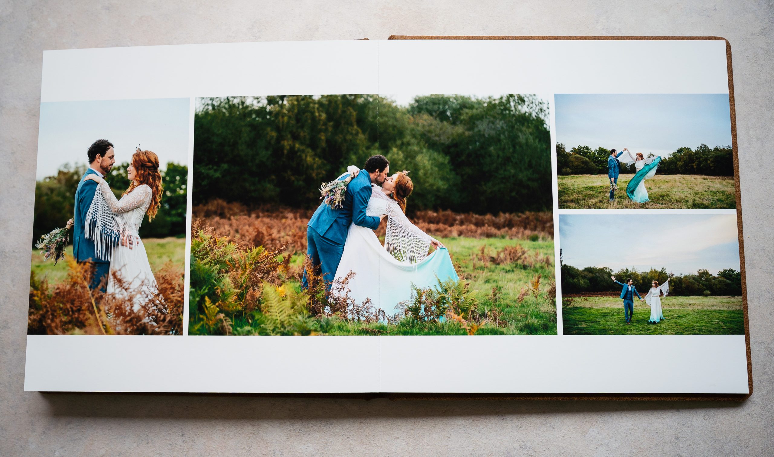 colourful wedding photography album