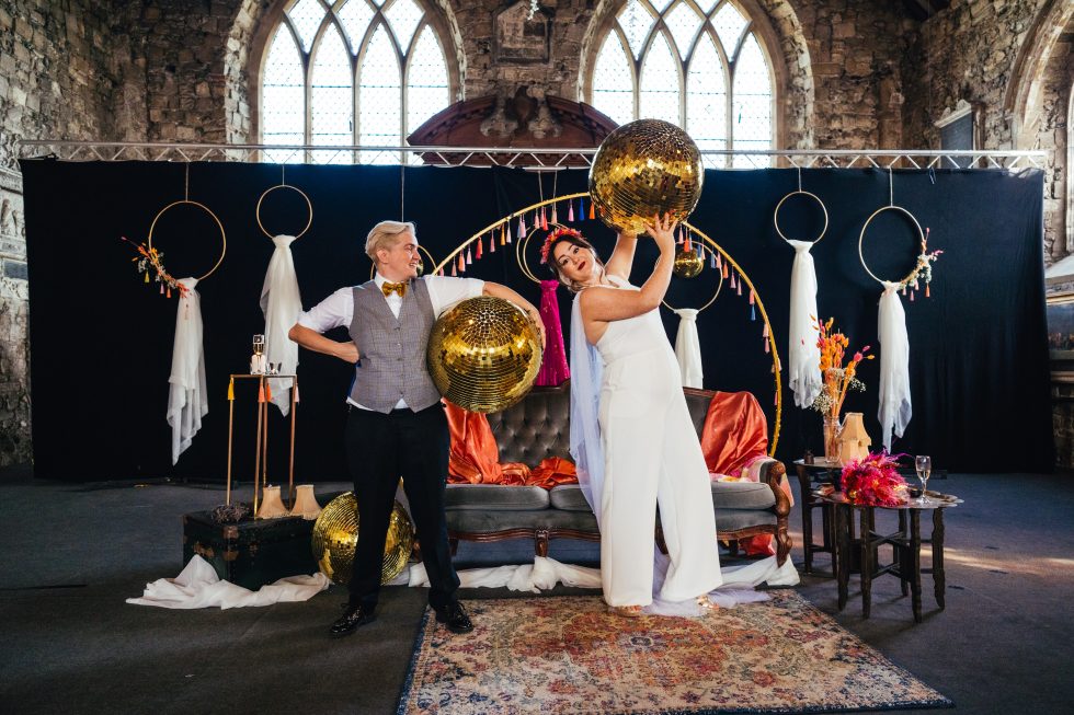 colourful same sex wedding