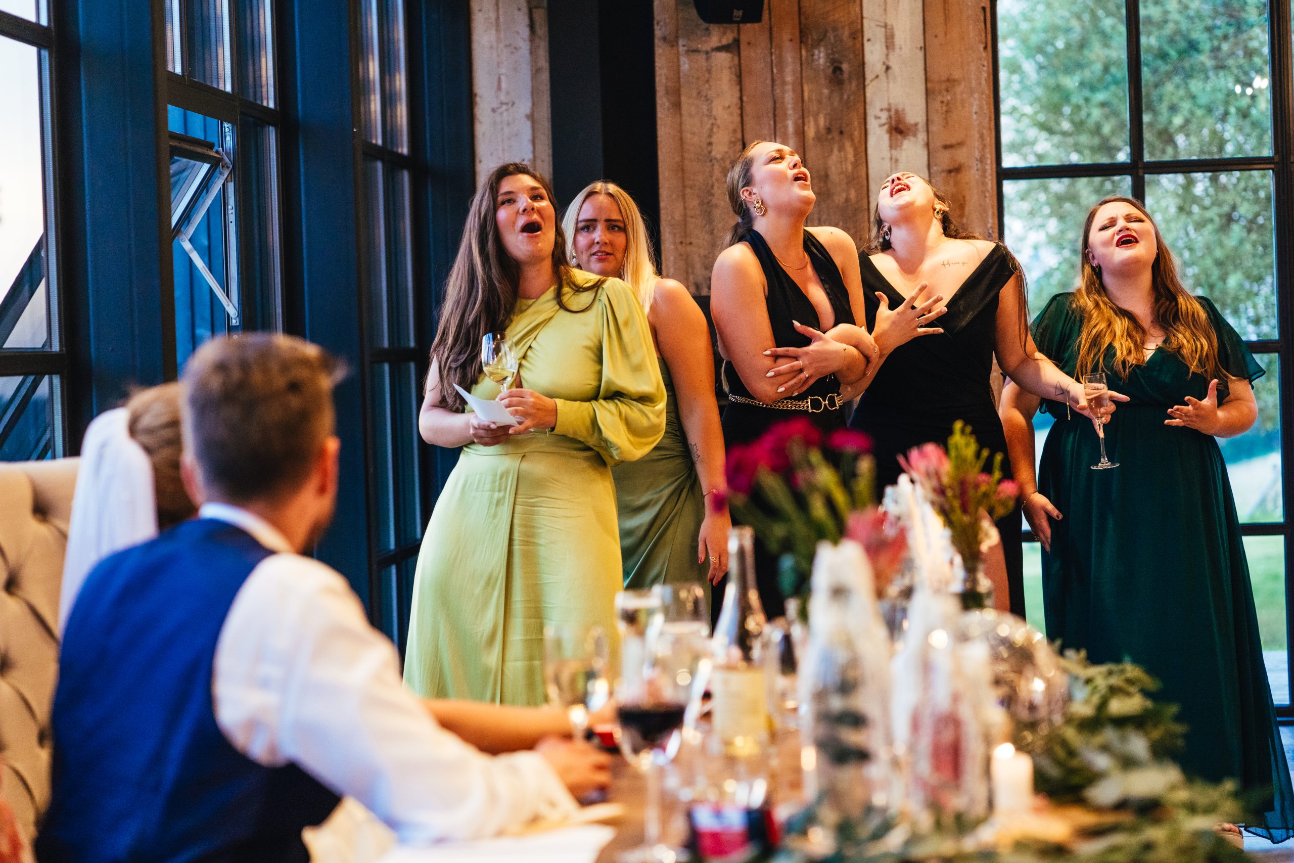 Fun bridesmaids speech at a devon wedding